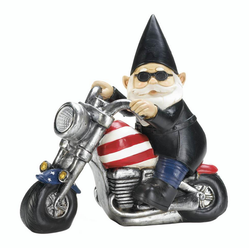 Enchanting Solar Powered Gnome Outdoor Garden Yard Statues