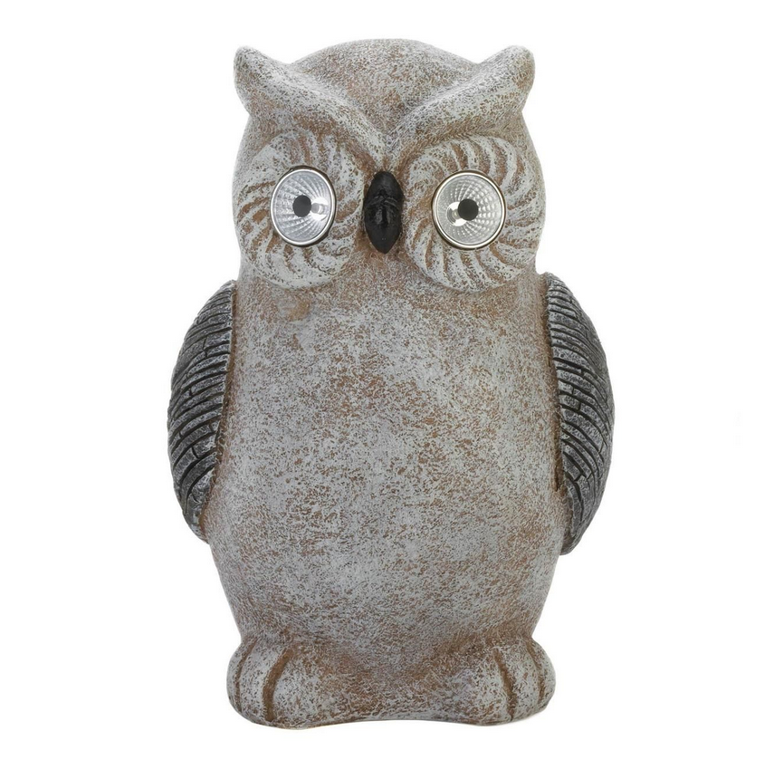 Woodland Owl and Hedgehog Indoor Outdoor Solar Garden Yard Statues