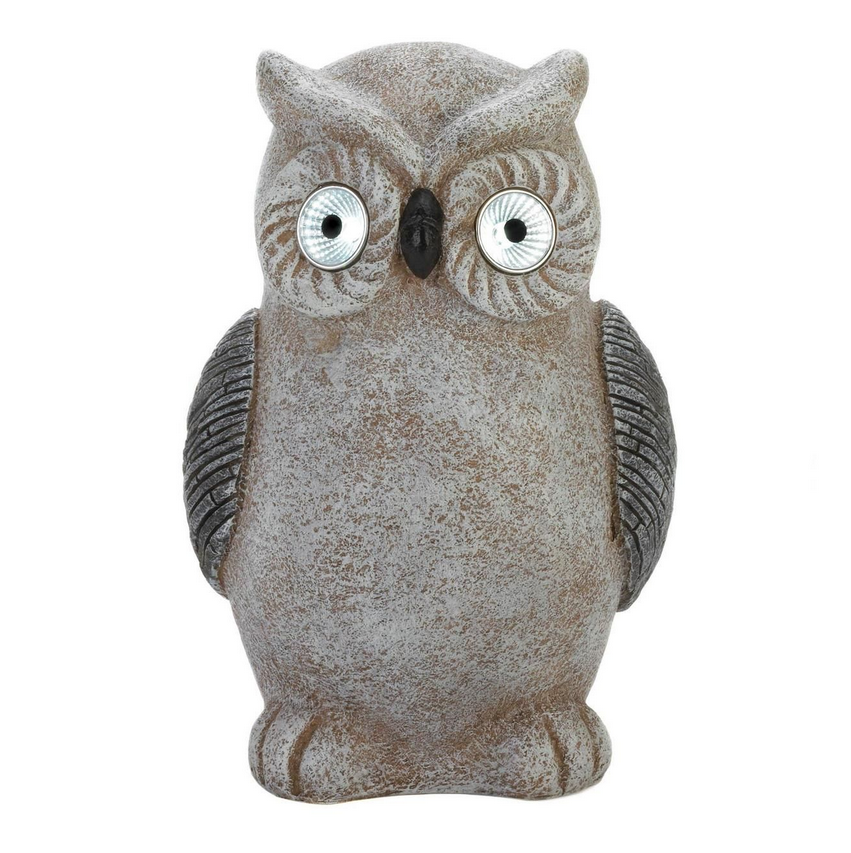 Woodland Owl and Hedgehog Indoor Outdoor Solar Garden Yard Statues